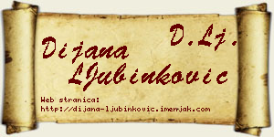 Dijana LJubinković vizit kartica